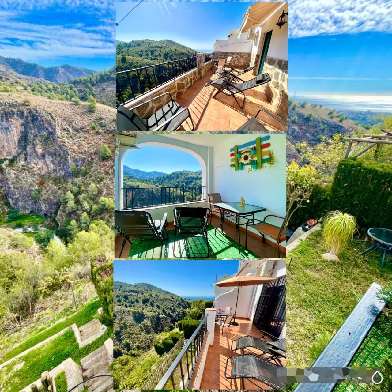 Apartamentos Axarquia , Frigiliana, Terraza Privada Con Vistas A La Montana Rio Y Al Mar Buitenkant foto